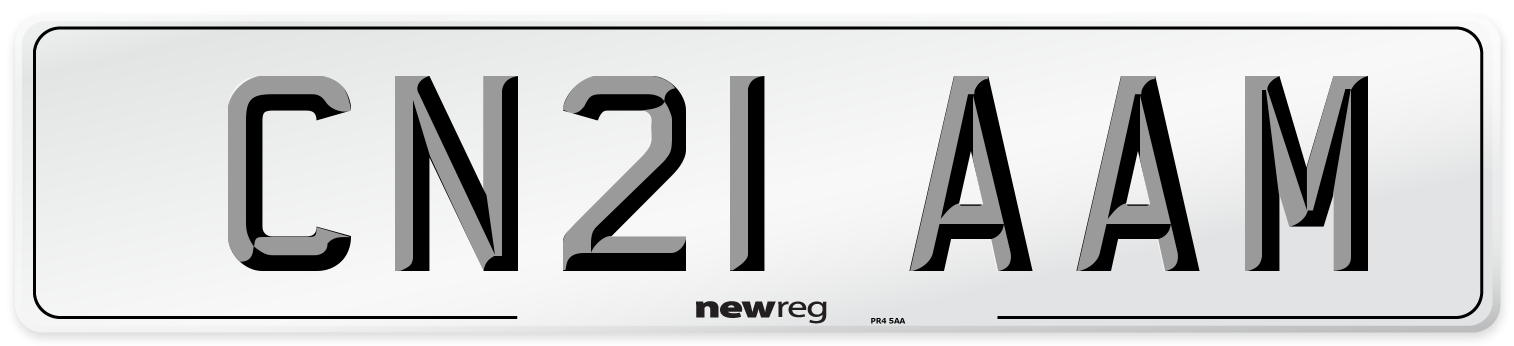 CN21 AAM Number Plate from New Reg